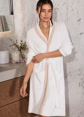 CozyChic Ultra Lite Tipped Ribbed Short Robe