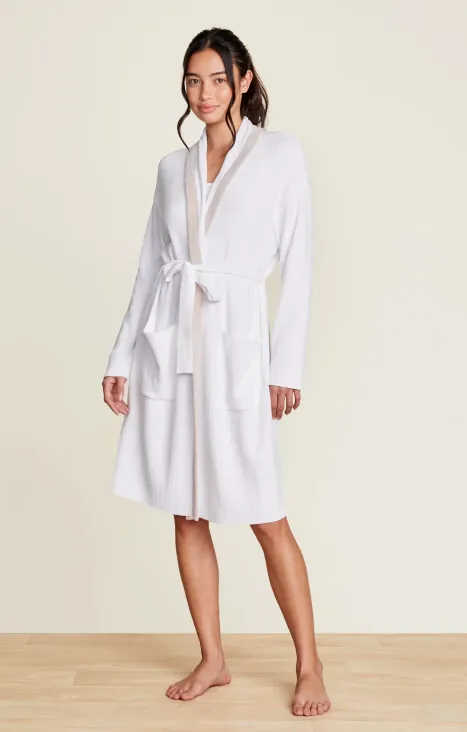 CozyChic Ultra Lite Tipped Ribbed Short Robe