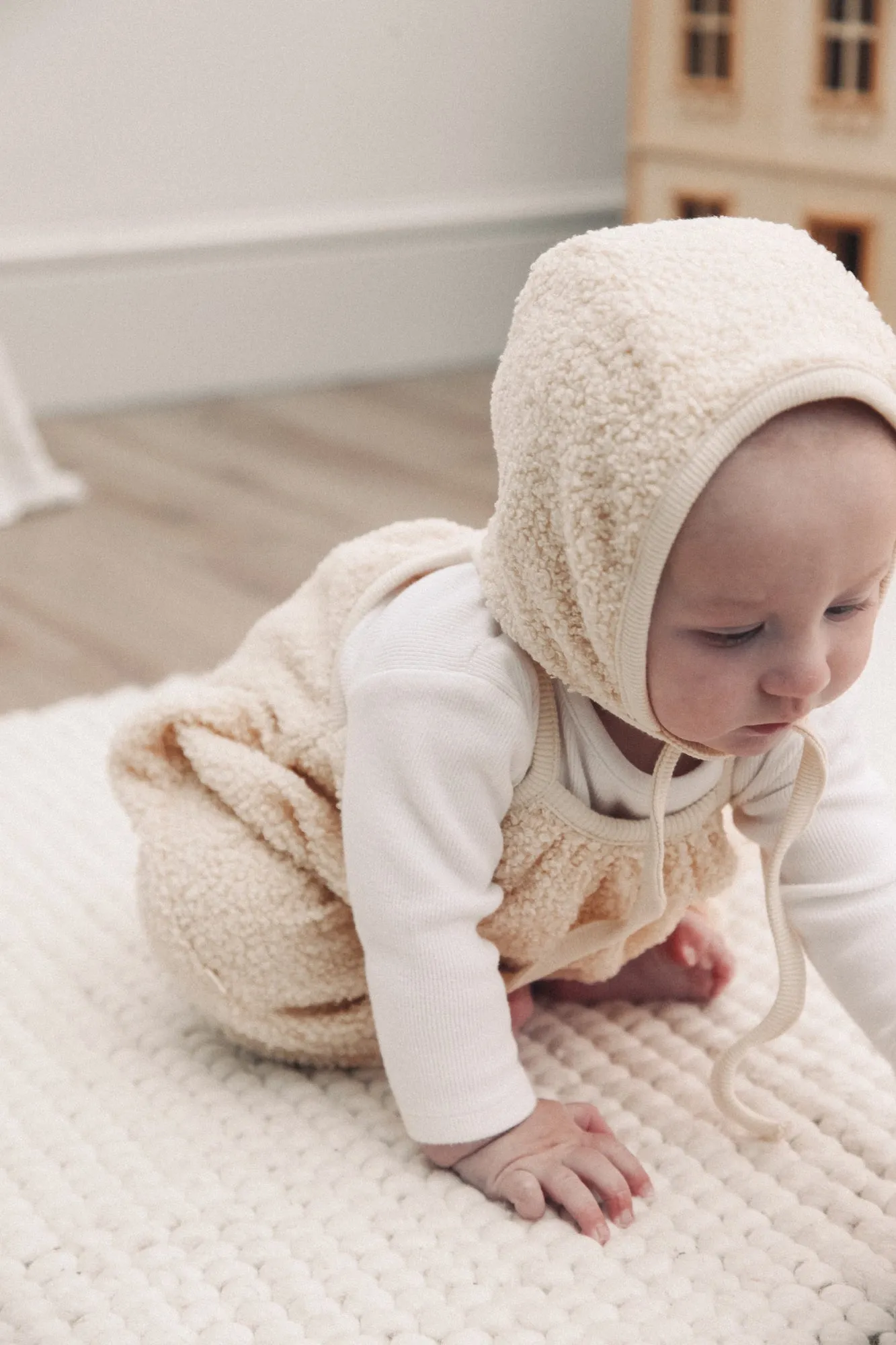 Cream Boucle Bonnet