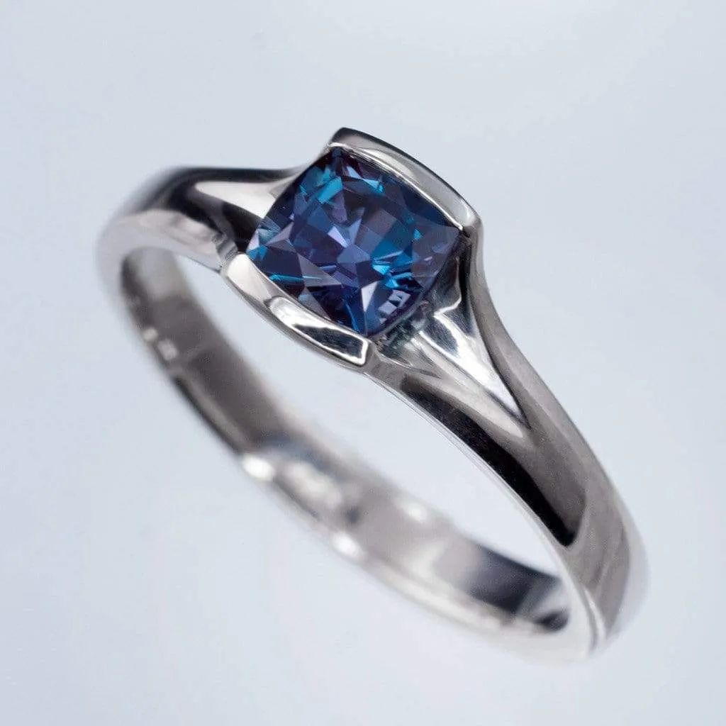 Cushion Cut Lab Created Alexandrite Gemstone