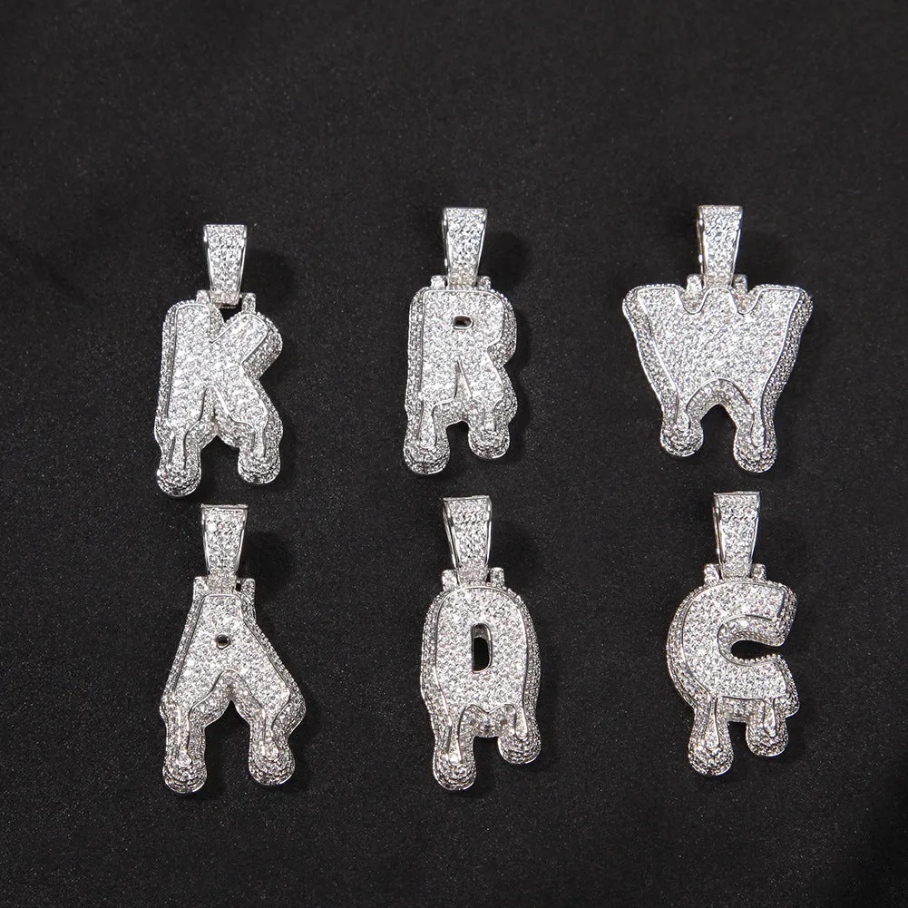 Custom Driiping Font letter pendant