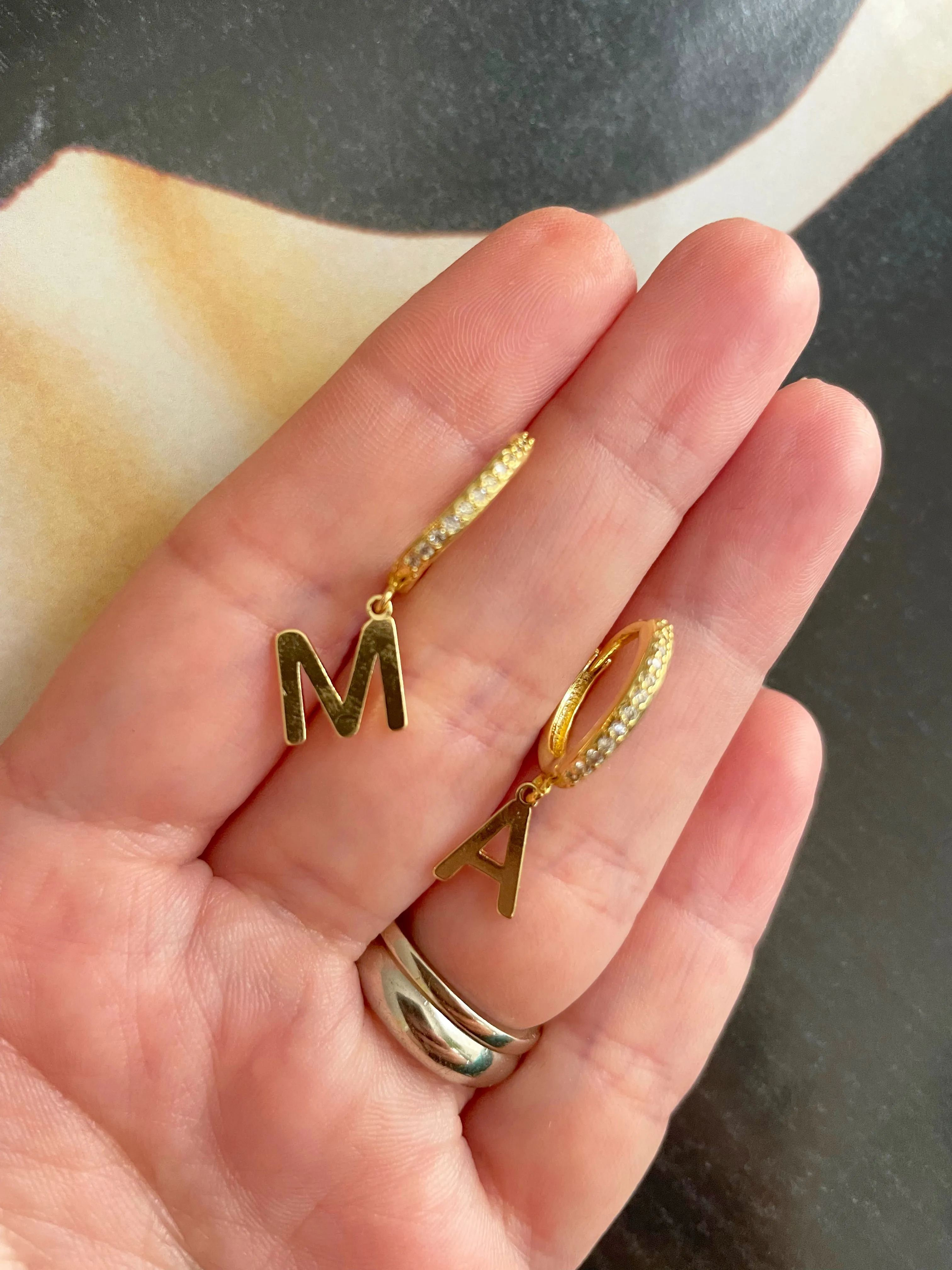 Custom letters earrings