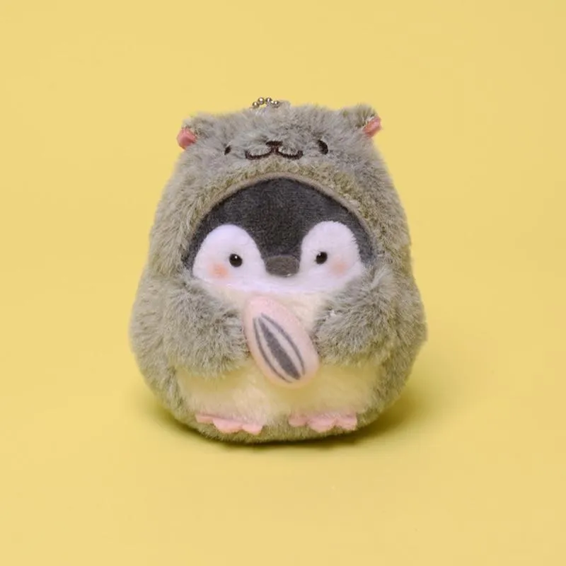 Cute Penguin Plush Doll New Cartoon Koupen Chan Animal Plush Toys Kawaii Anime Hamster Key Chain Ring Bag Pendant Gift for Girls