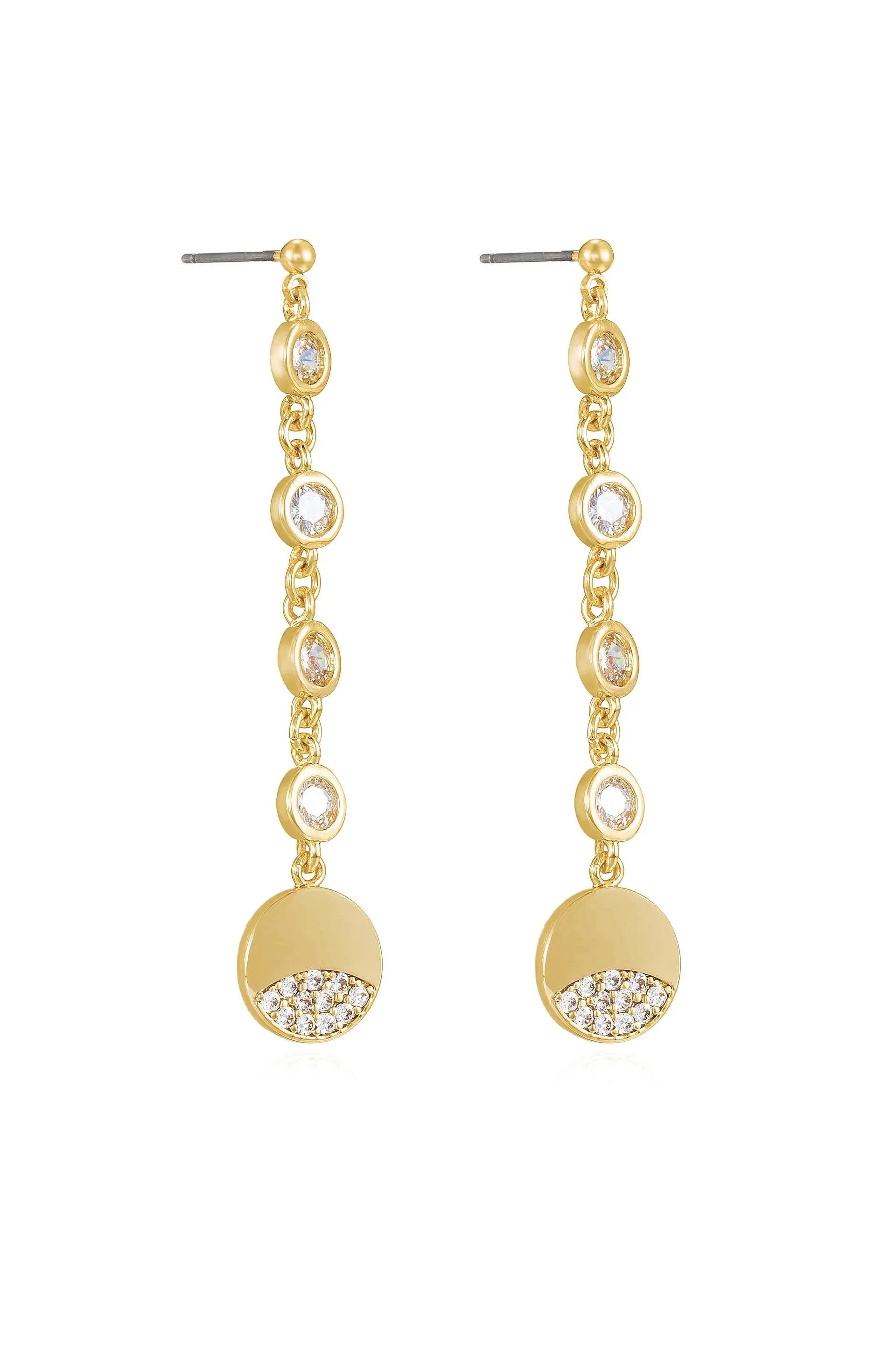 Dangle Dipped and Crystal Earrings