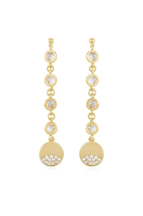 Dangle Dipped and Crystal Earrings