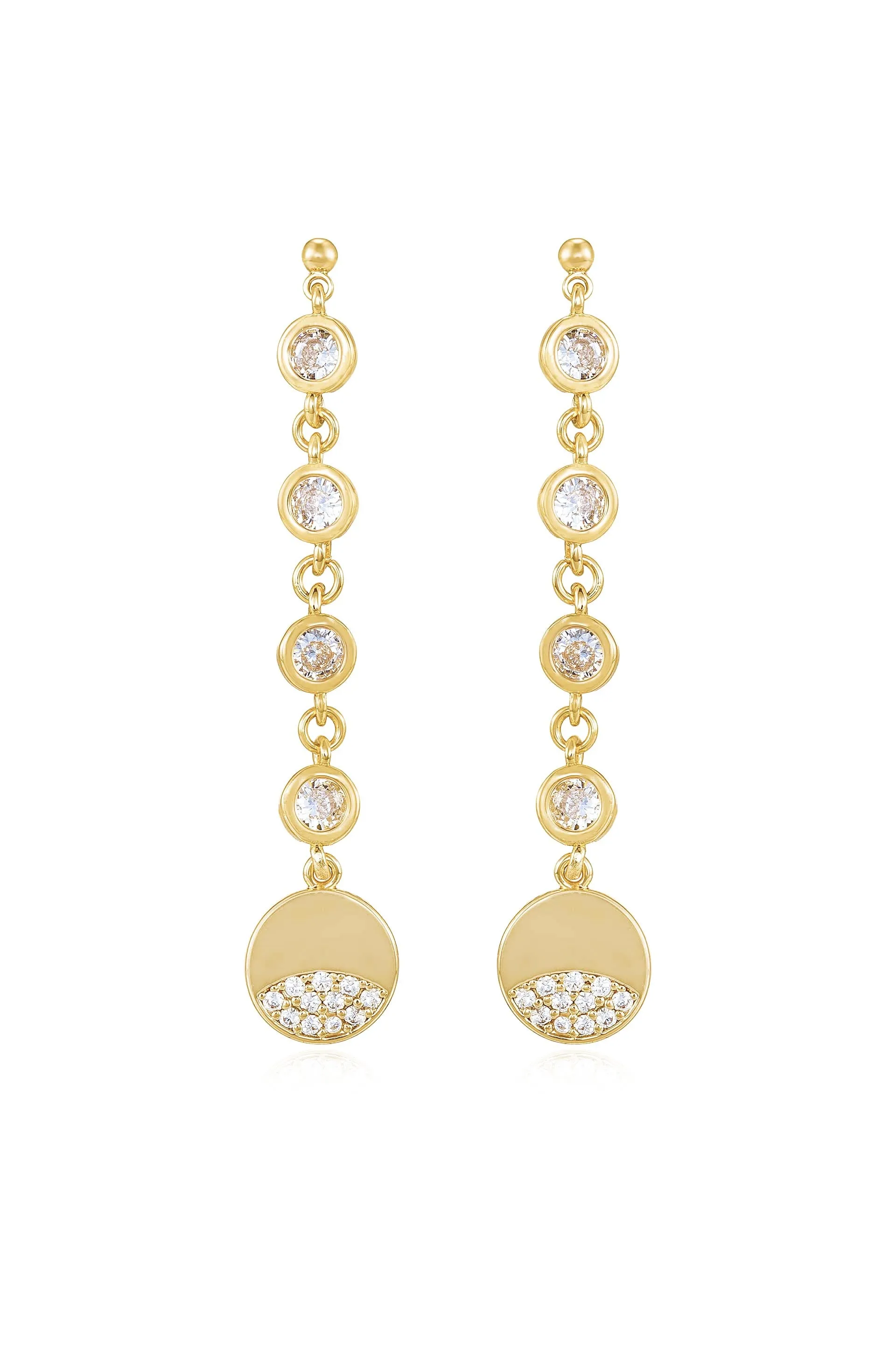 Dangle Dipped and Crystal Earrings