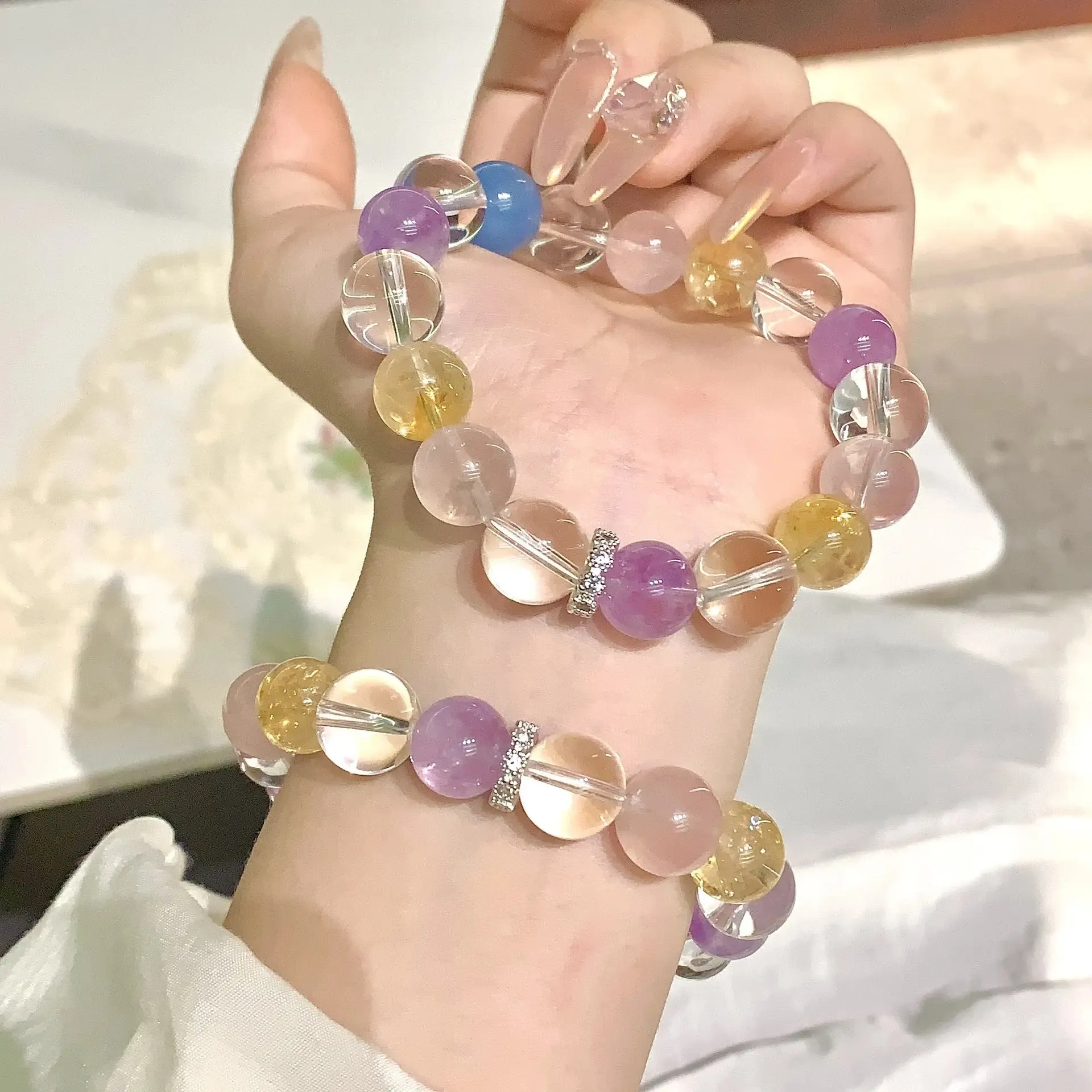 Delightful Natural Multi Gemstone bracelet