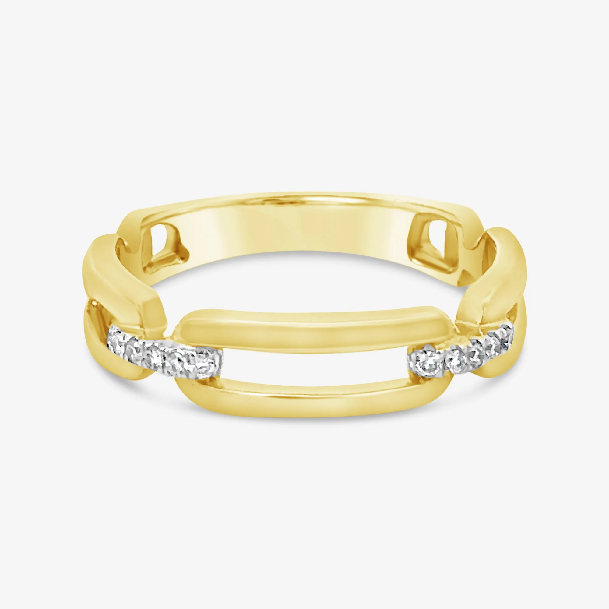 Diamond Open Links Ring