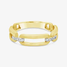 Diamond Open Links Ring