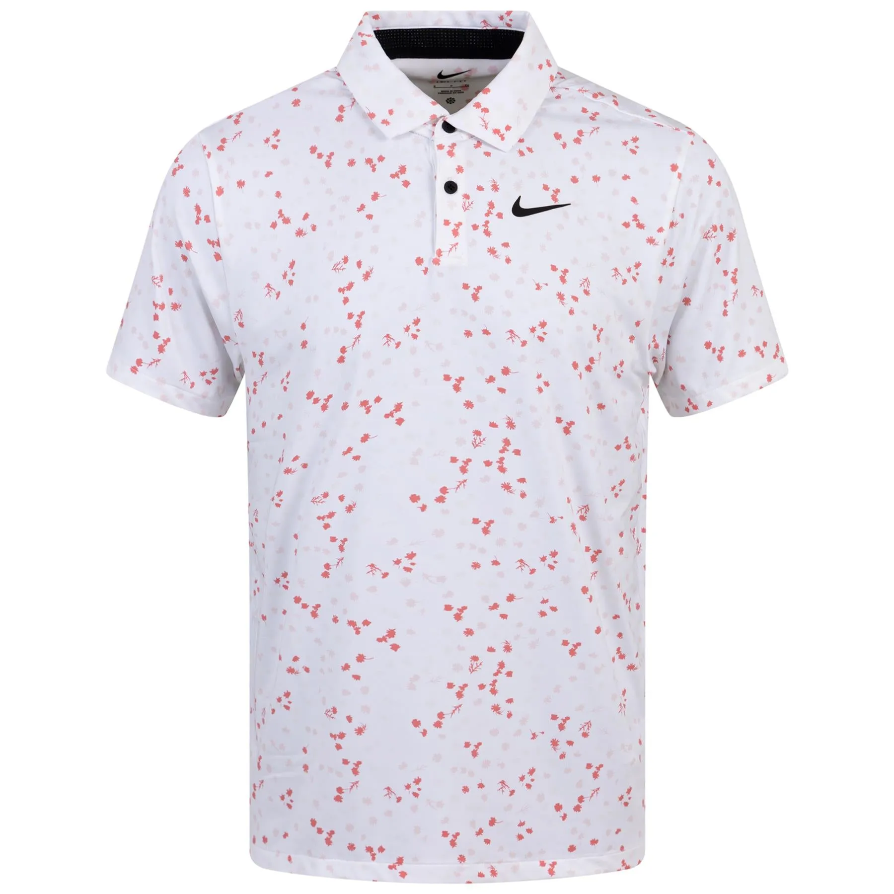 Dri-Fit Tour Micro Floral Polo White/Black - AW23