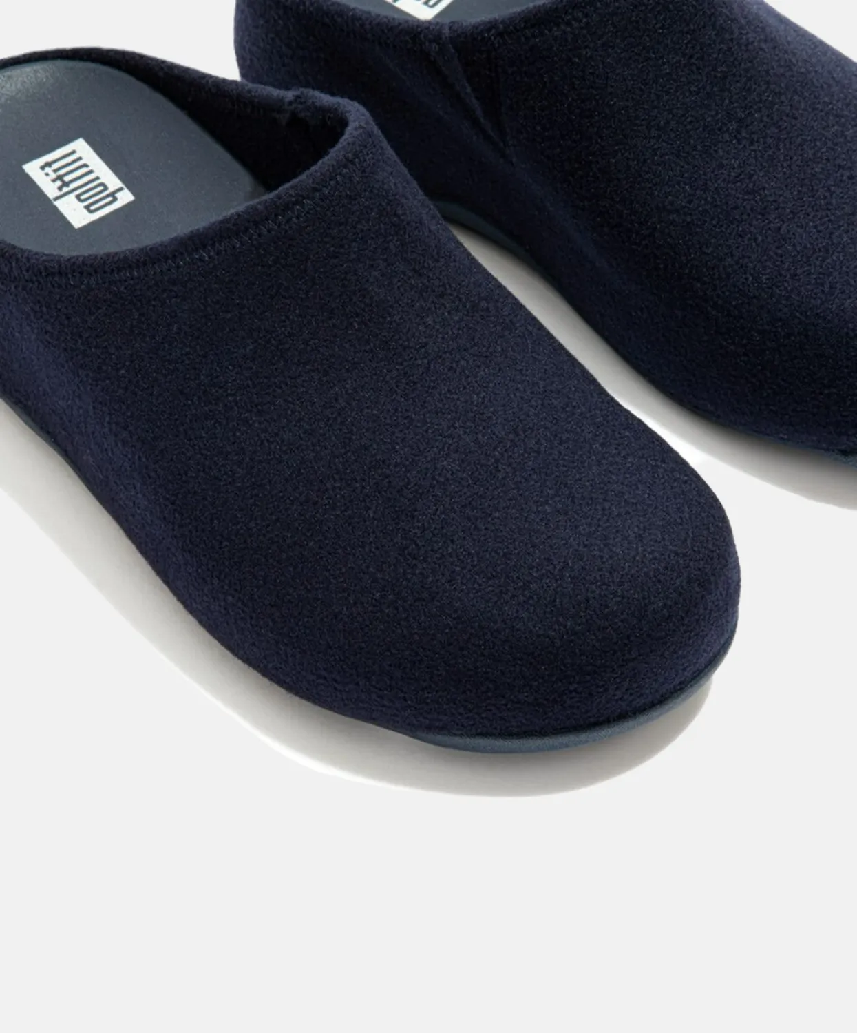 FitFlop Shuv Felt Clogs Navy