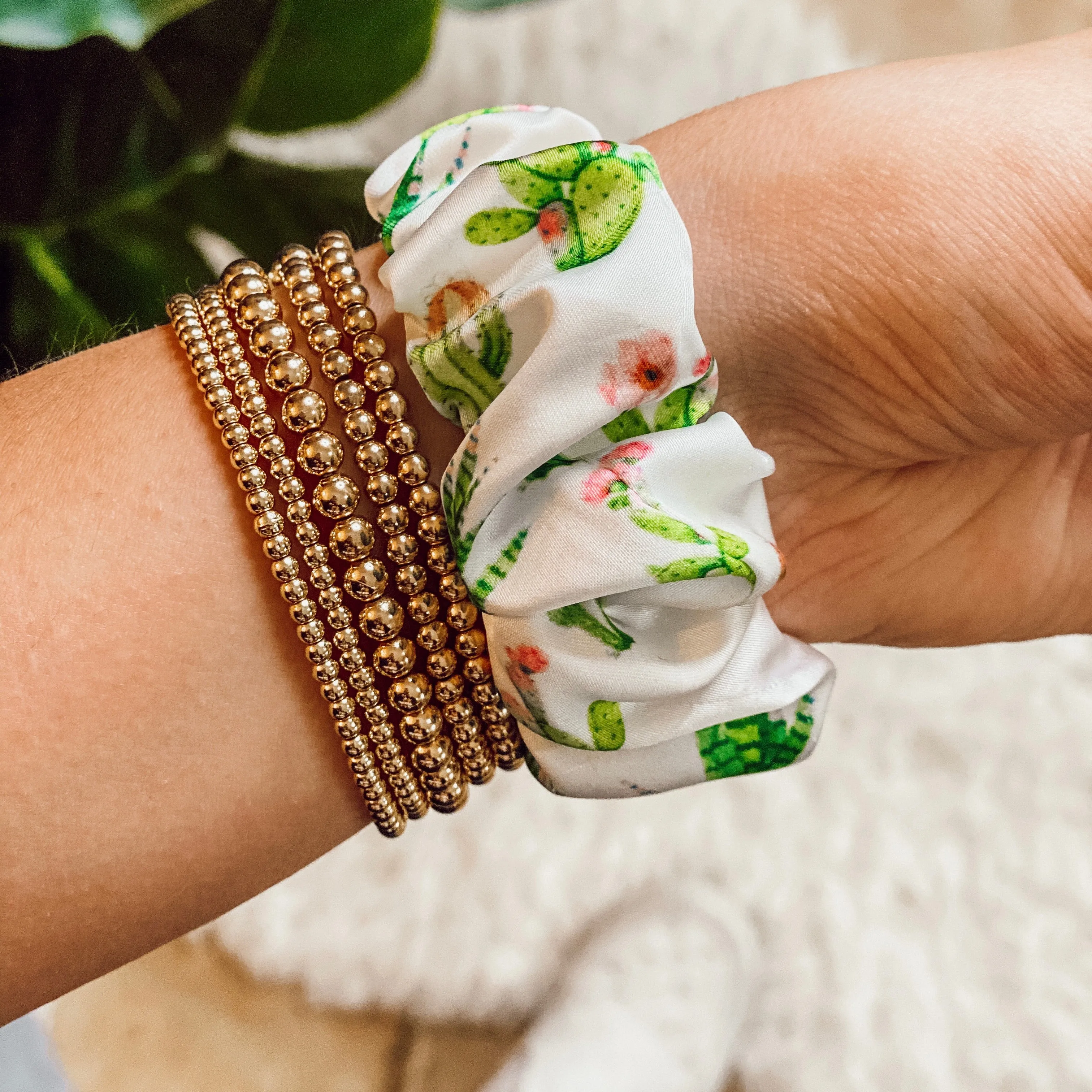 Floral cactus Apple Watch band