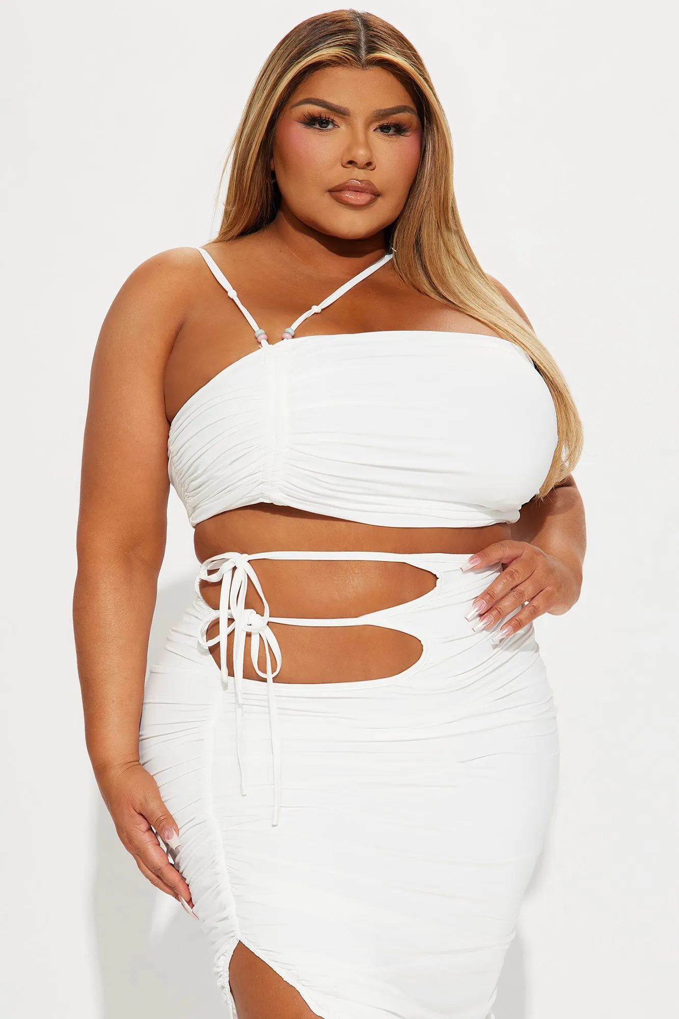 Floriana Skirt Set - White