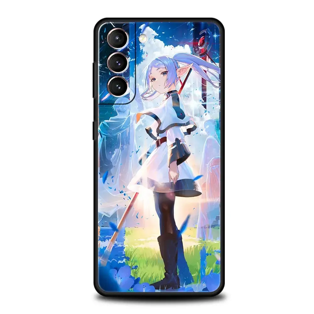 Frieren Anime Phone Case for Samsung Galaxy S24 S23 S22 S20 Ultra S21 FE 5G S10 S9 Plus S10E Soft Silicone Cover