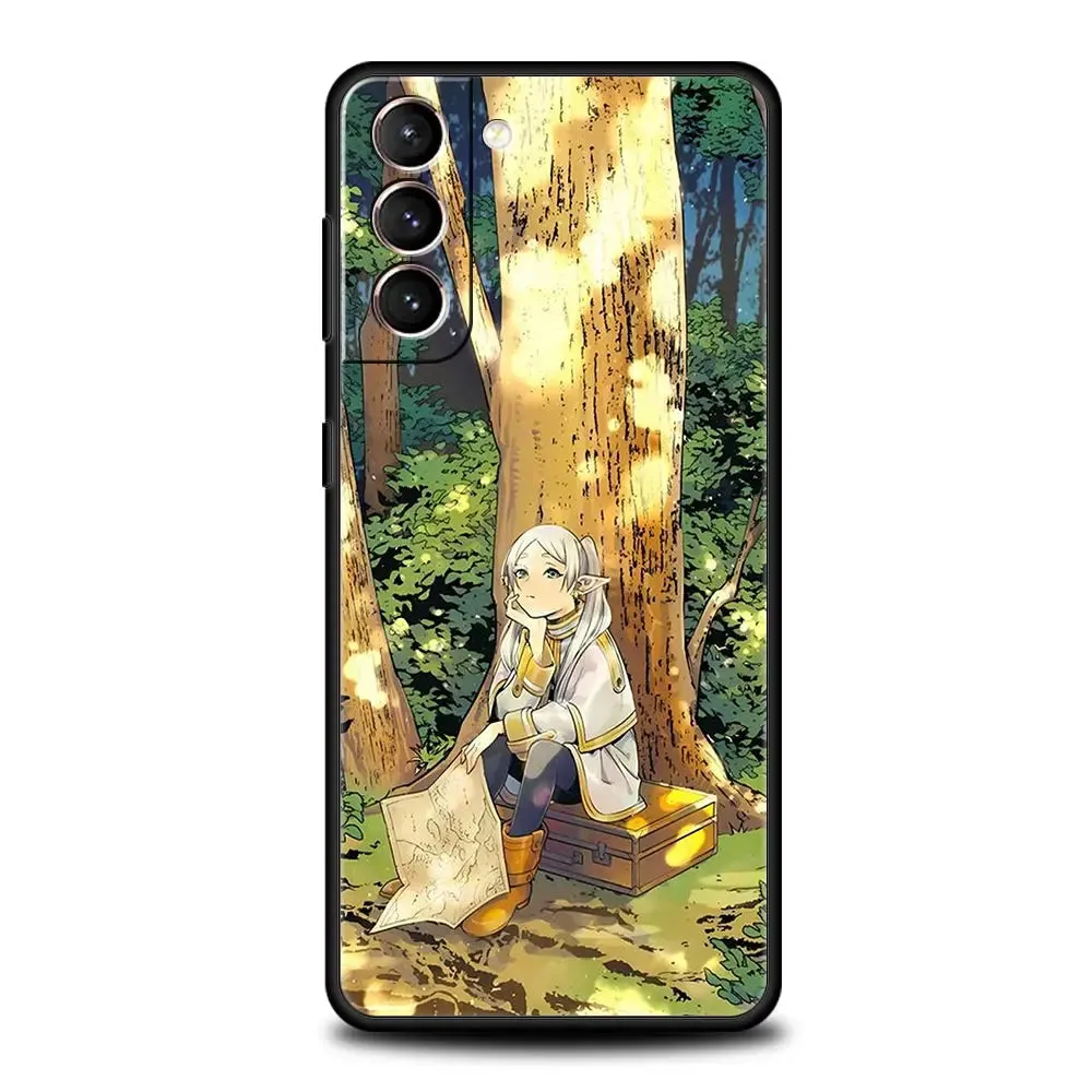 Frieren Anime Phone Case for Samsung Galaxy S24 S23 S22 S20 Ultra S21 FE 5G S10 S9 Plus S10E Soft Silicone Cover