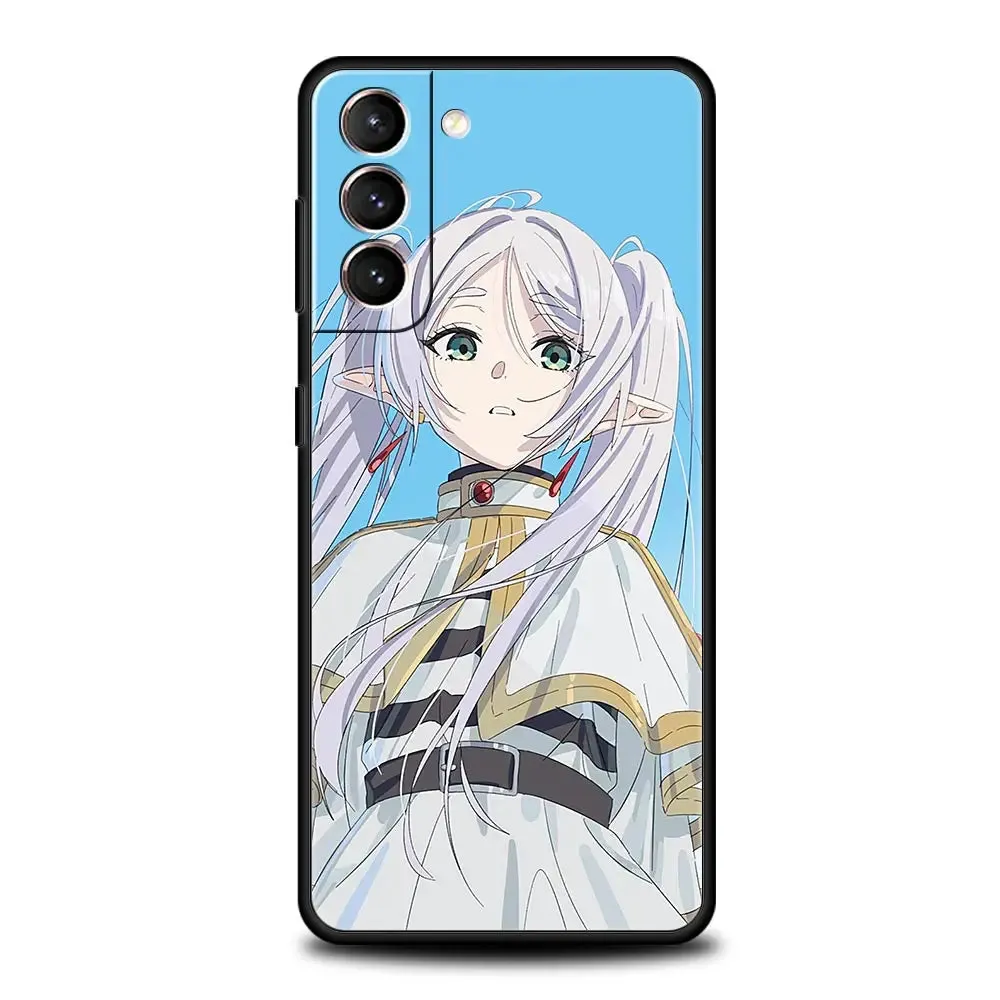 Frieren Anime Phone Case for Samsung Galaxy S24 S23 S22 S20 Ultra S21 FE 5G S10 S9 Plus S10E Soft Silicone Cover