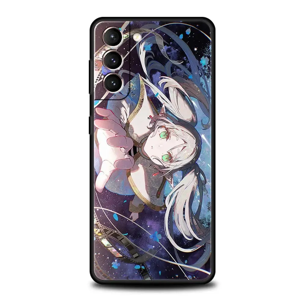 Frieren Anime Phone Case for Samsung Galaxy S24 S23 S22 S20 Ultra S21 FE 5G S10 S9 Plus S10E Soft Silicone Cover