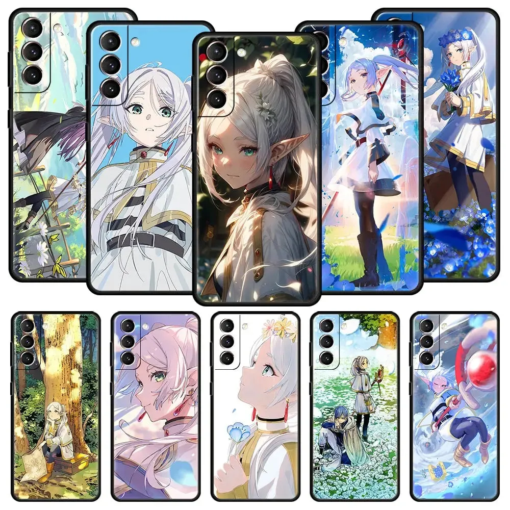 Frieren Anime Phone Case for Samsung Galaxy S24 S23 S22 S20 Ultra S21 FE 5G S10 S9 Plus S10E Soft Silicone Cover