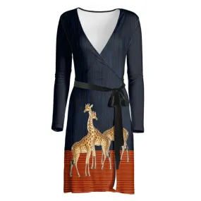 Giraffe Safari Wrap Dress