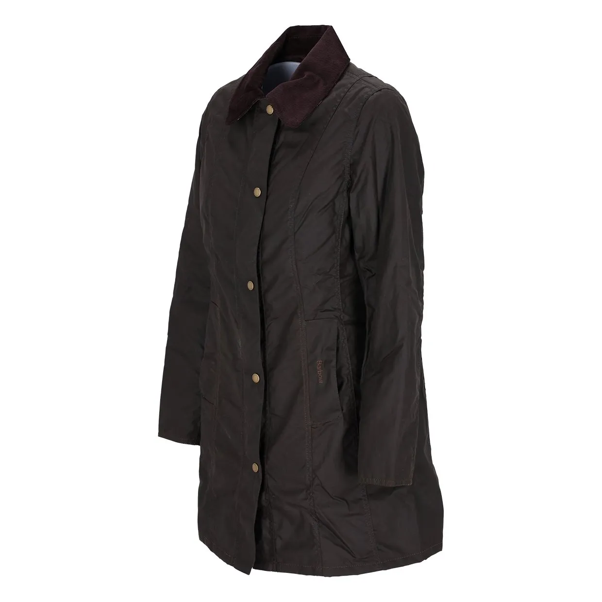 Giubbino Barbour Lady Belsay Wax Jacket Verde Oliva