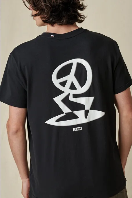 Globe short sleeve t-shirt Peace Men Tee GB02241001 BLK black 