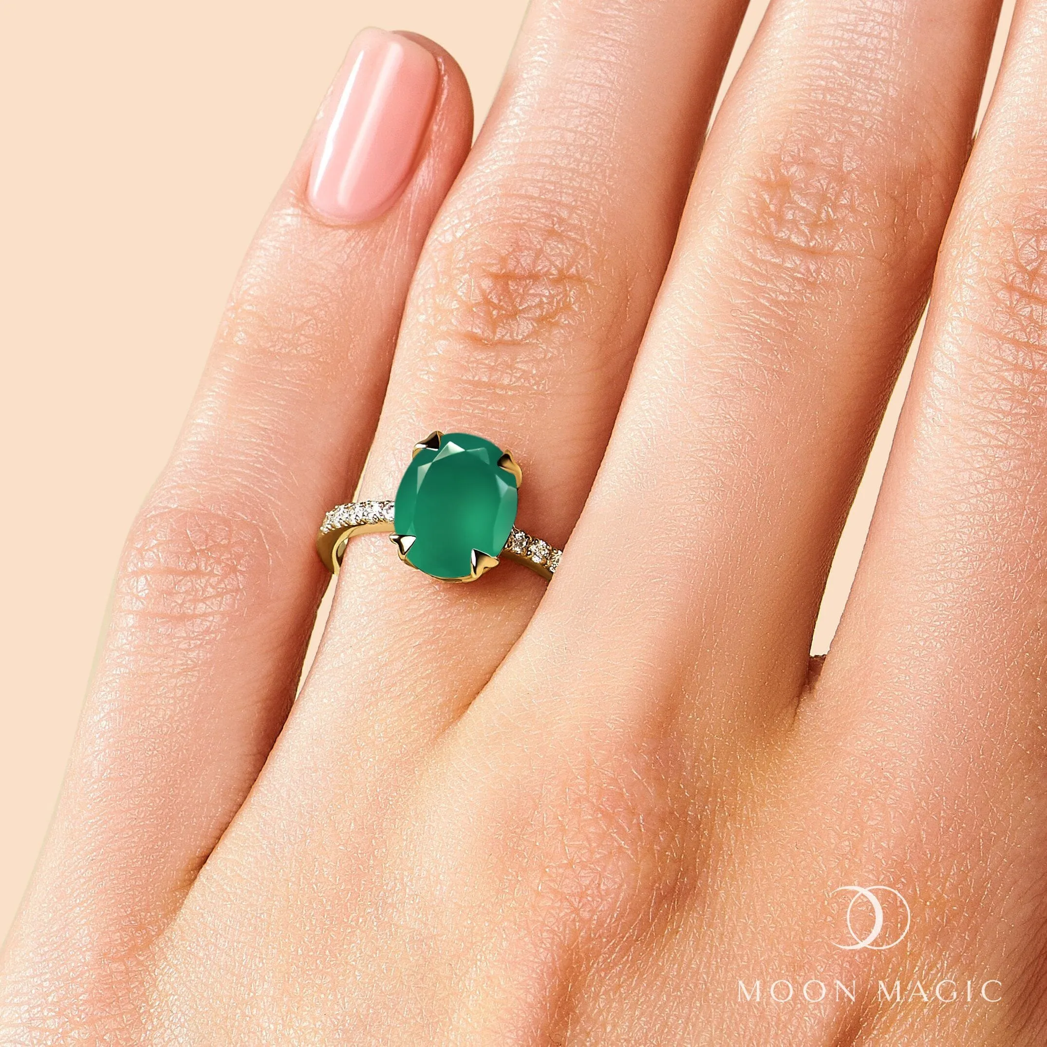 Green Onyx Ring - Harlow