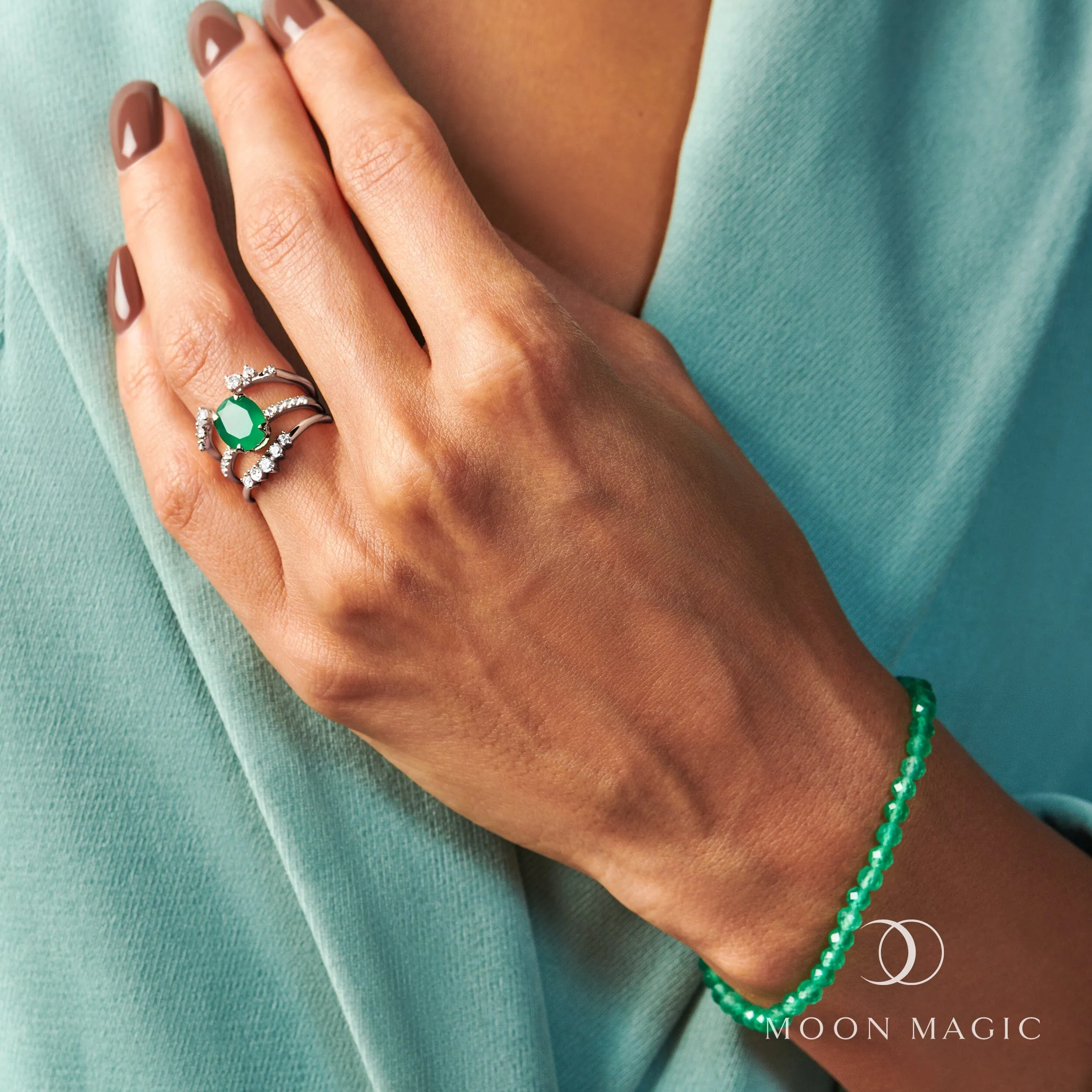 Green Onyx Ring - Harlow