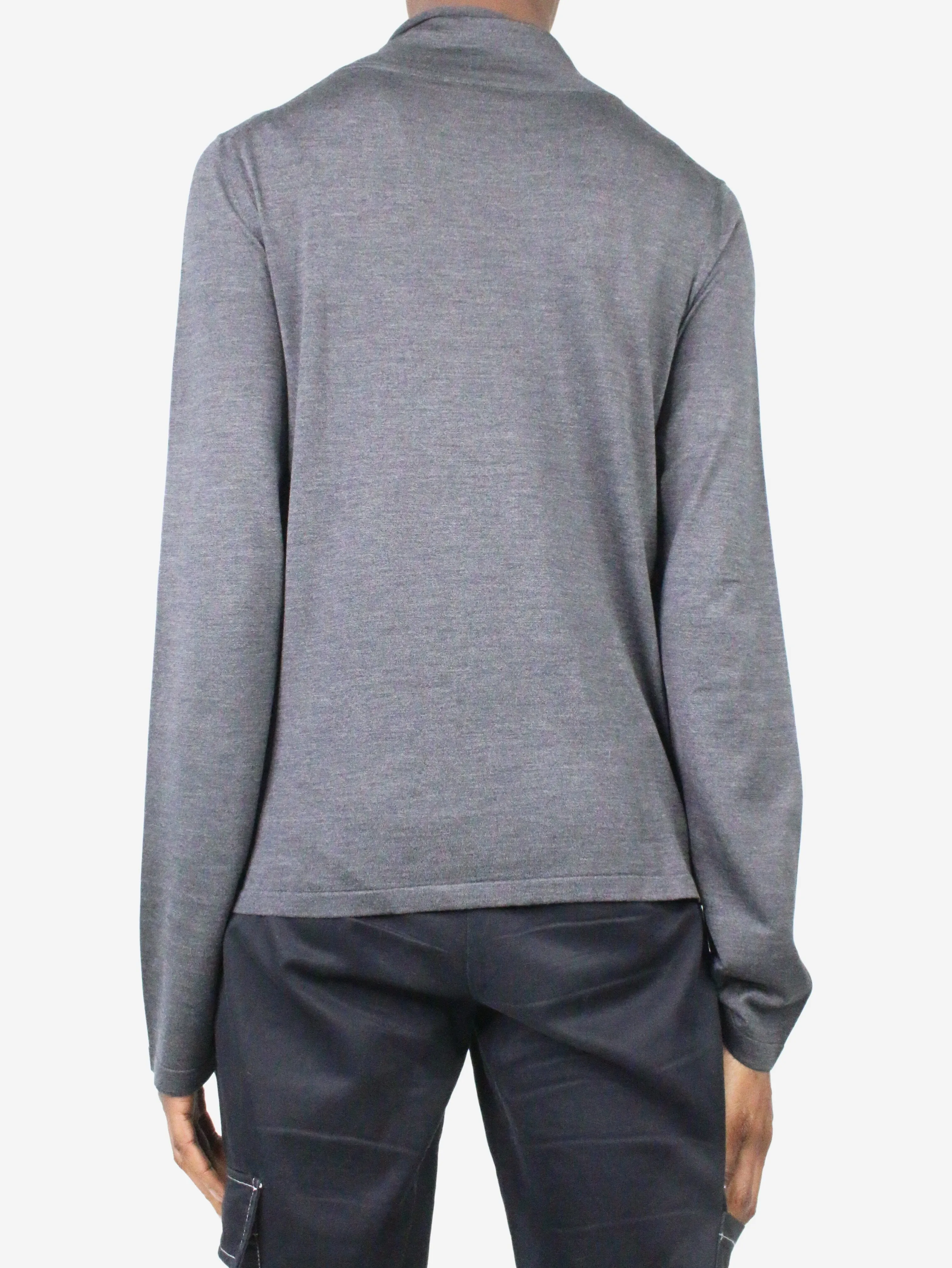 Grey roll-neck top - size M