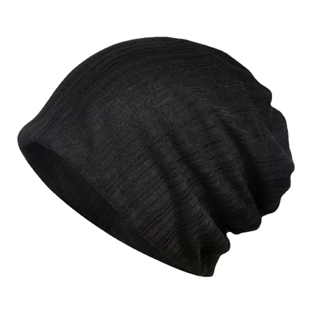 Hollow Breathable Beanie Hat Sunscreen Thin Scarf Hat Dual-use Cap