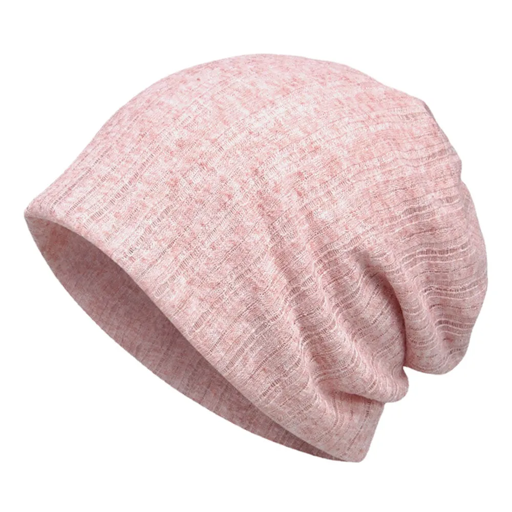 Hollow Breathable Beanie Hat Sunscreen Thin Scarf Hat Dual-use Cap