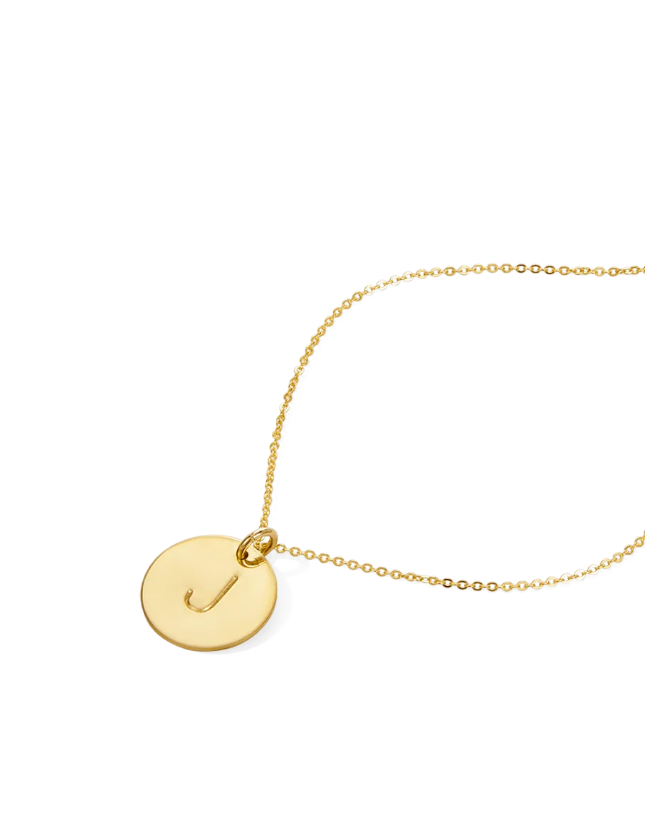 Initial Disc Necklace