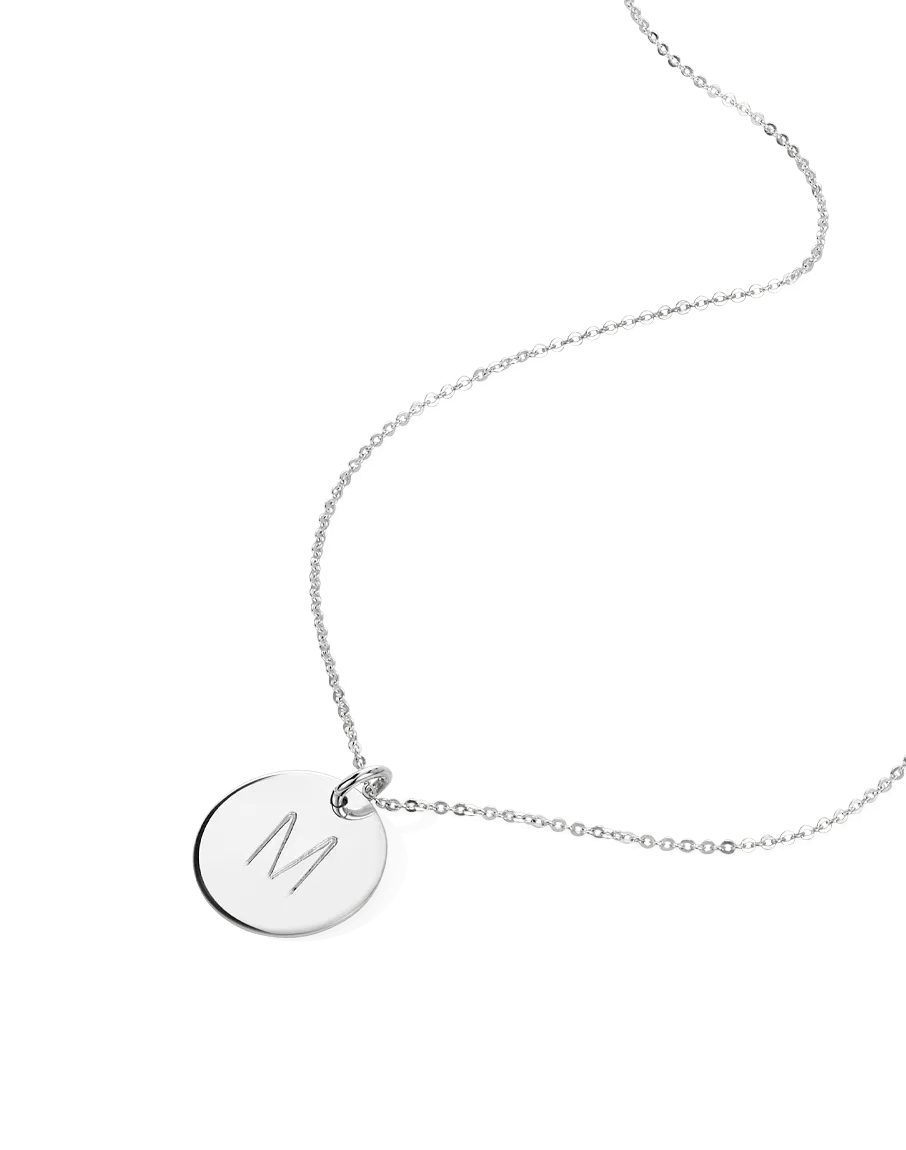 Initial Disc Necklace