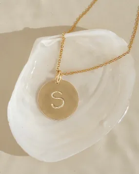 Initial Disc Necklace