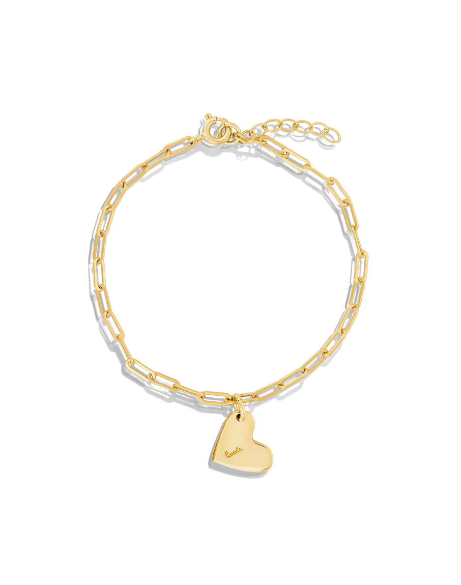 Initial Heart Bracelet