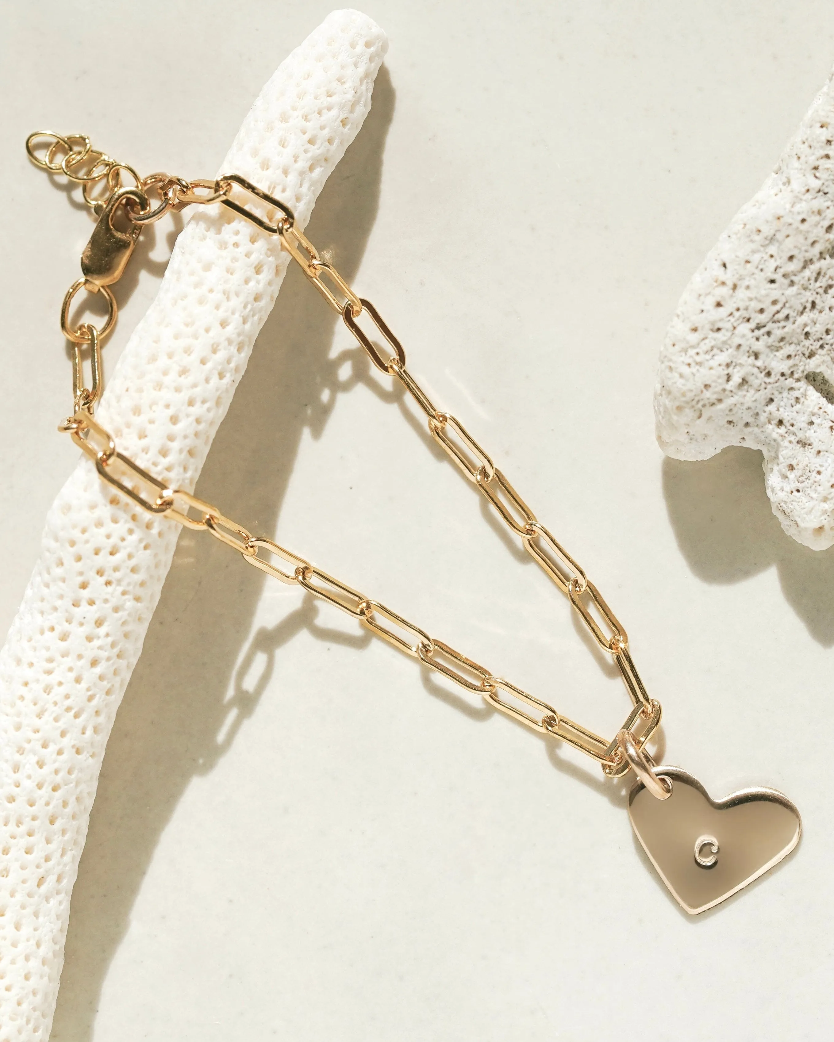 Initial Heart Bracelet