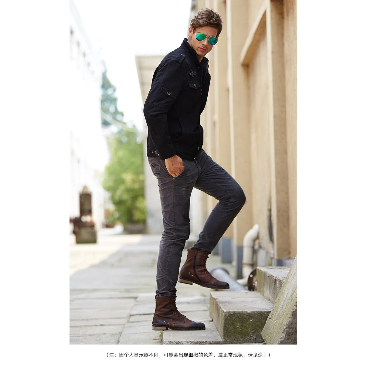 INSOCK-Men's military style casual jacket for autumn & winter.