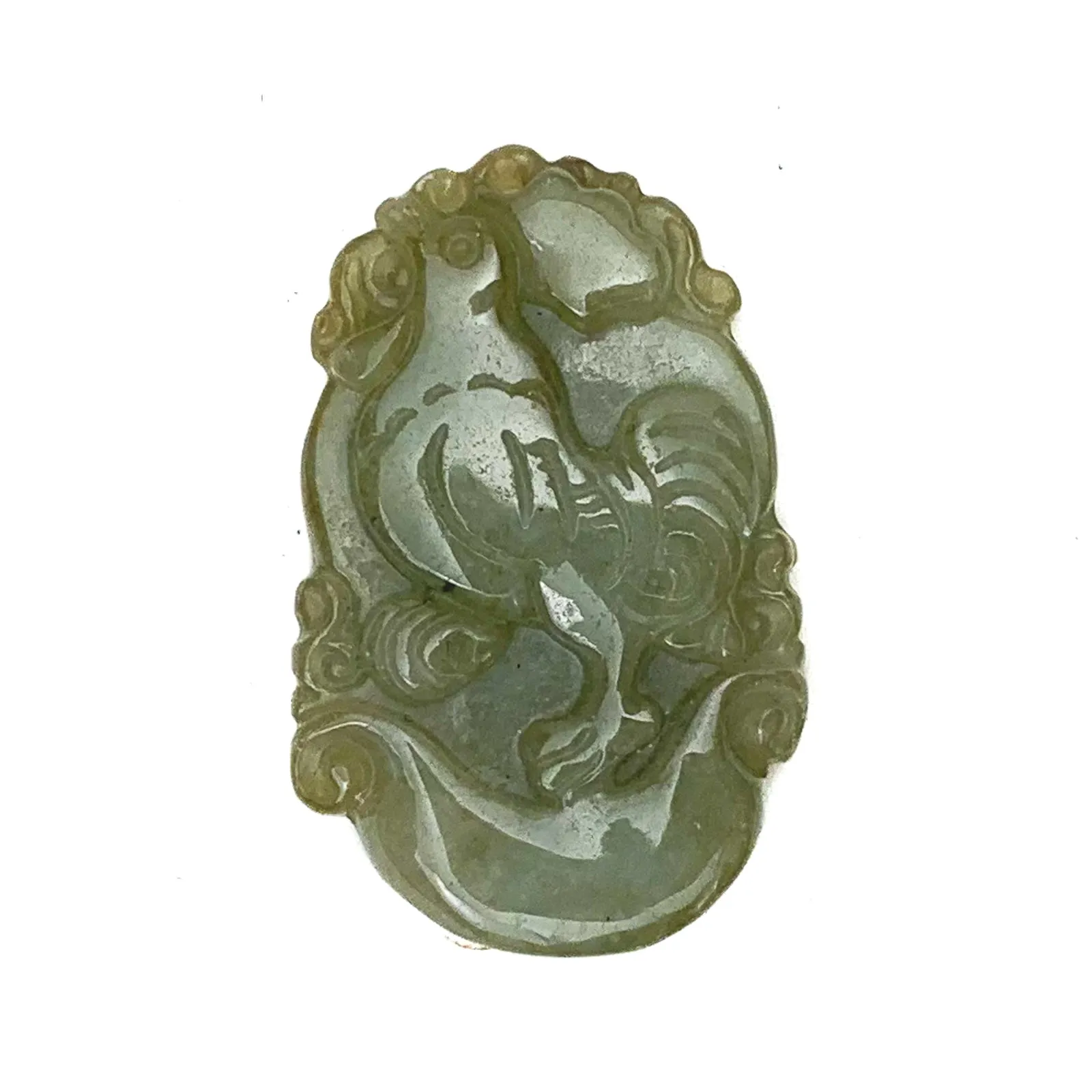 Jade Zodiac Fine Nephrite Pendant, Rooster