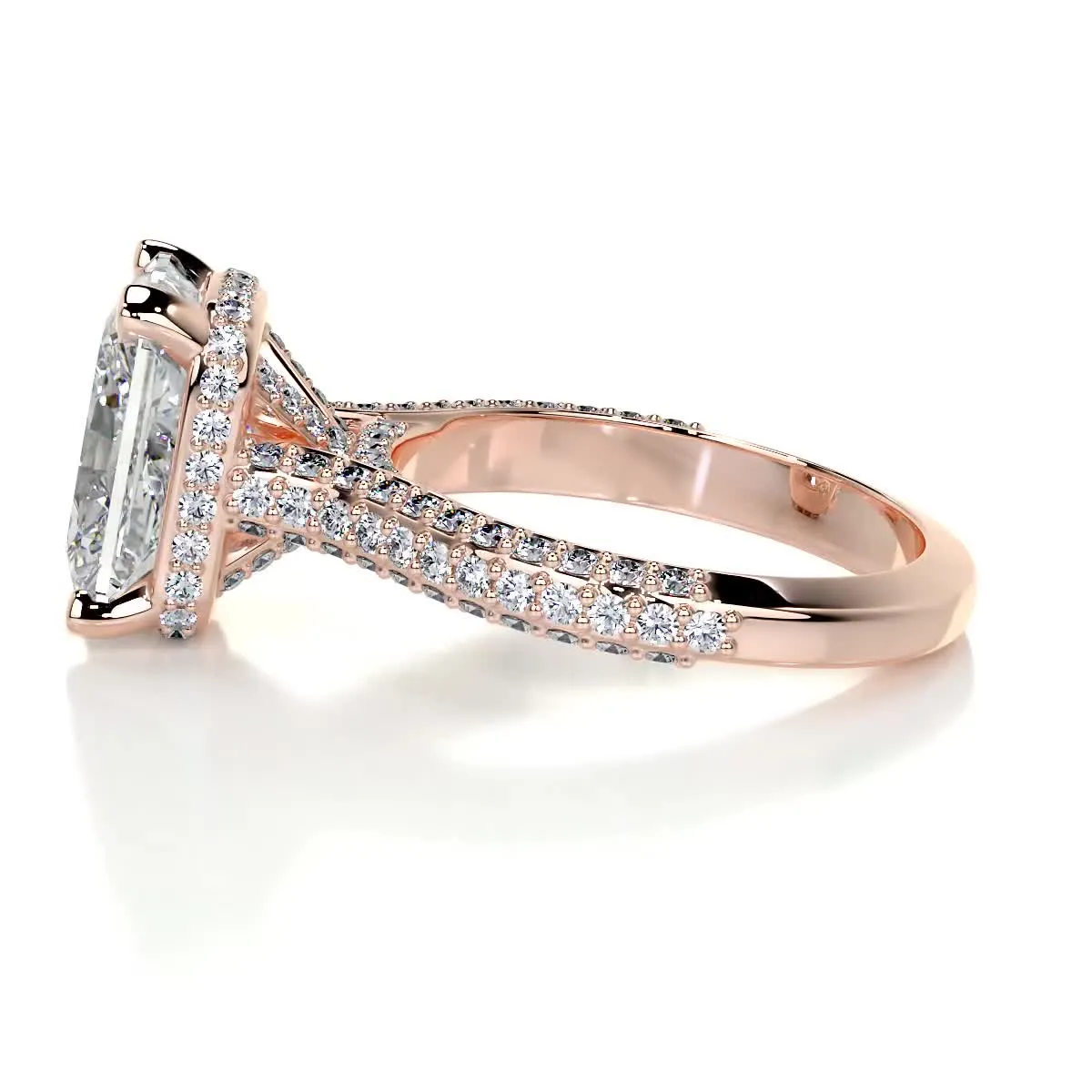 Joana Lab Grown Diamond Ring   (3 Carat) -14K Rose Gold (RTS)