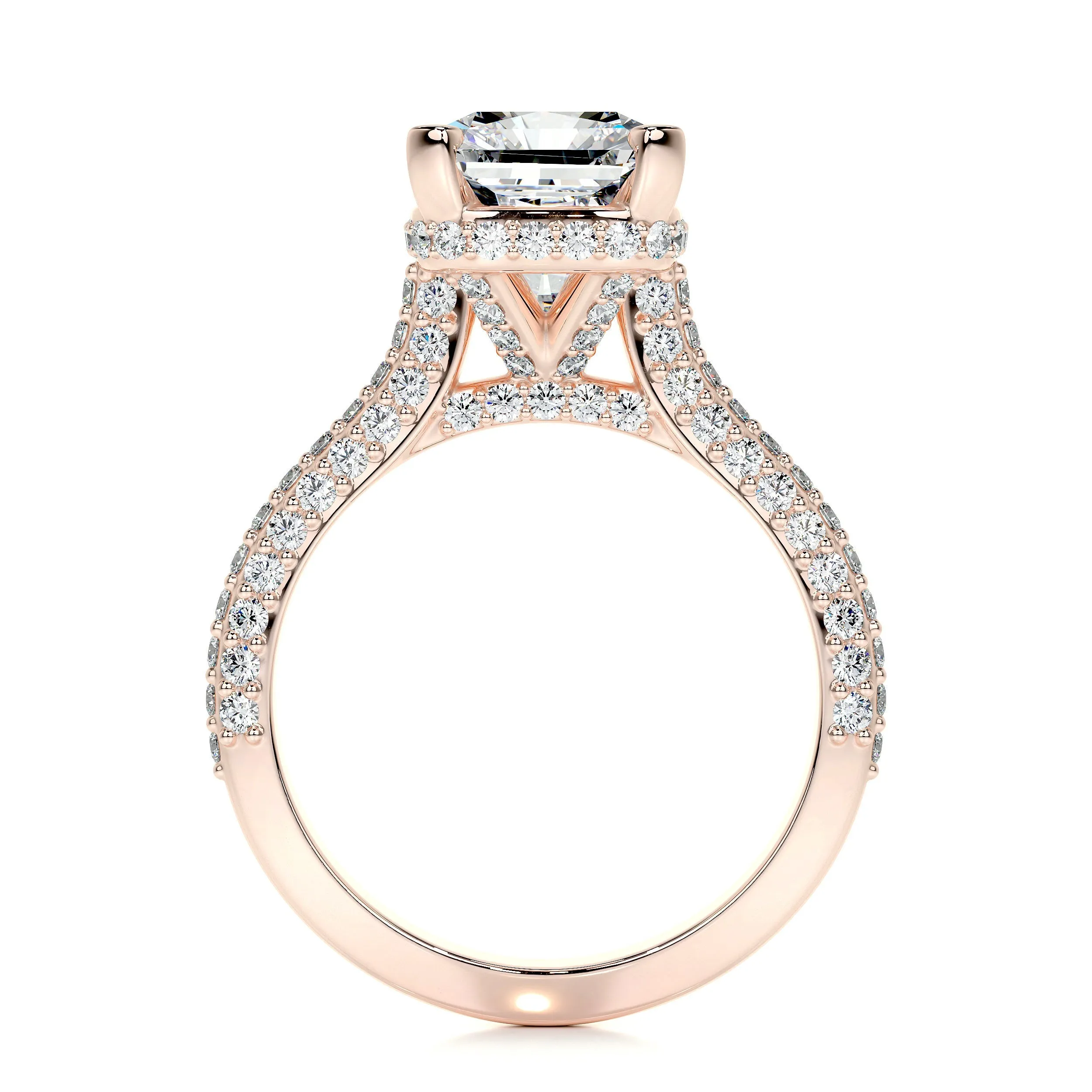 Joana Lab Grown Diamond Ring   (3 Carat) -14K Rose Gold (RTS)