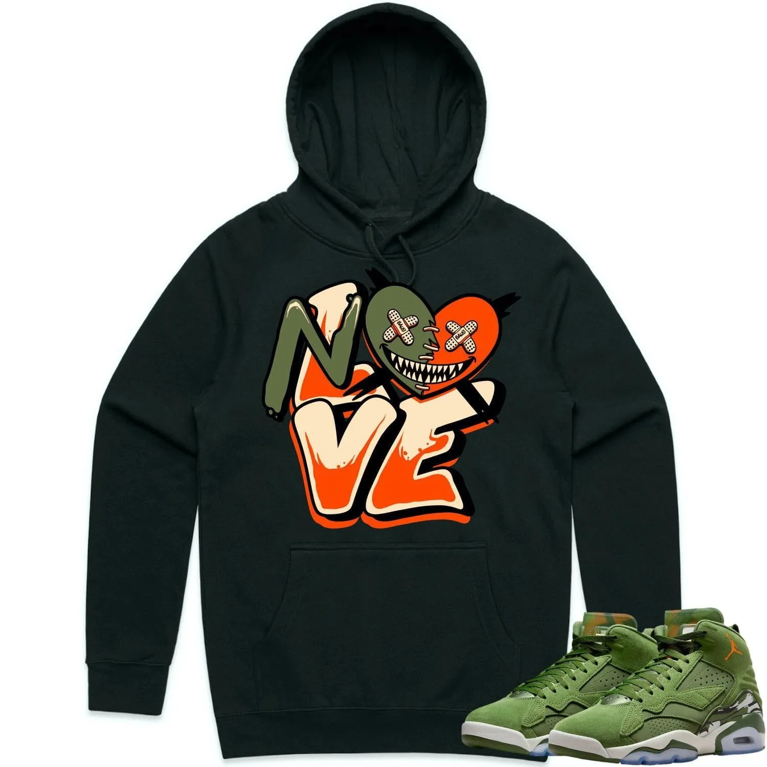 Jordan MVP 678 Sky J Olive Hoodie to Match - CELADON NO LOVE BAWS