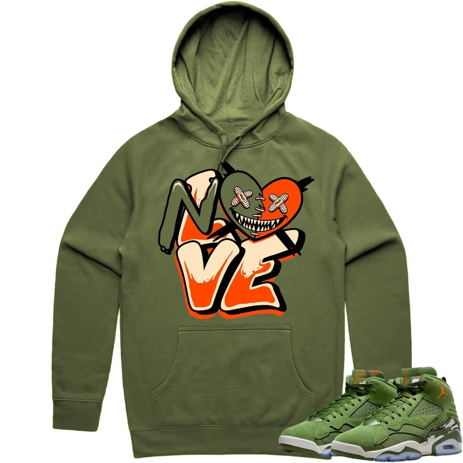 Jordan MVP 678 Sky J Olive Hoodie to Match - CELADON NO LOVE BAWS