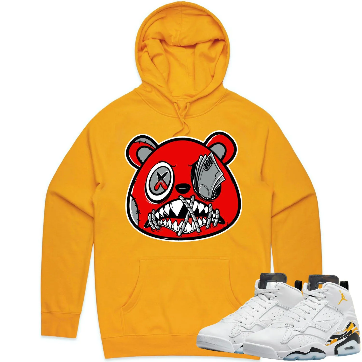 Jordan MVP 678 Yellow Ochre Hoodie to Match - ANGRY MONEY TALKS BAWS