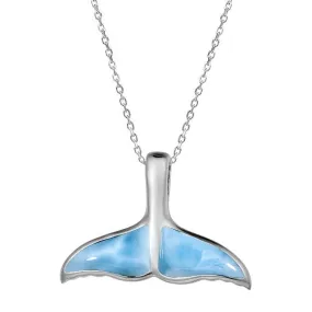 Larimar Humpback Whale Tail Pendant