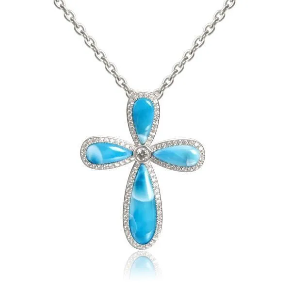 Larimar Kai Cross Pendant