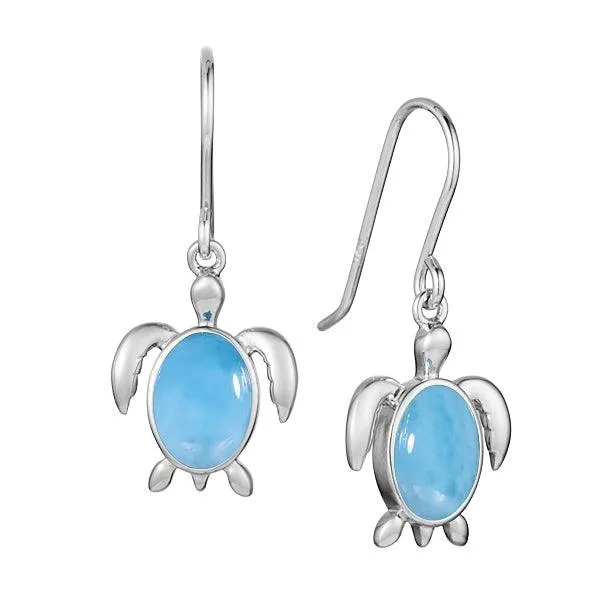 Larimar Poipu Honu Earrings