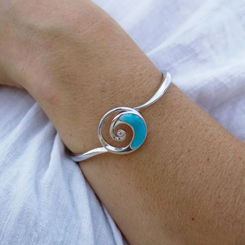 Larimar Whirlpool Bangle