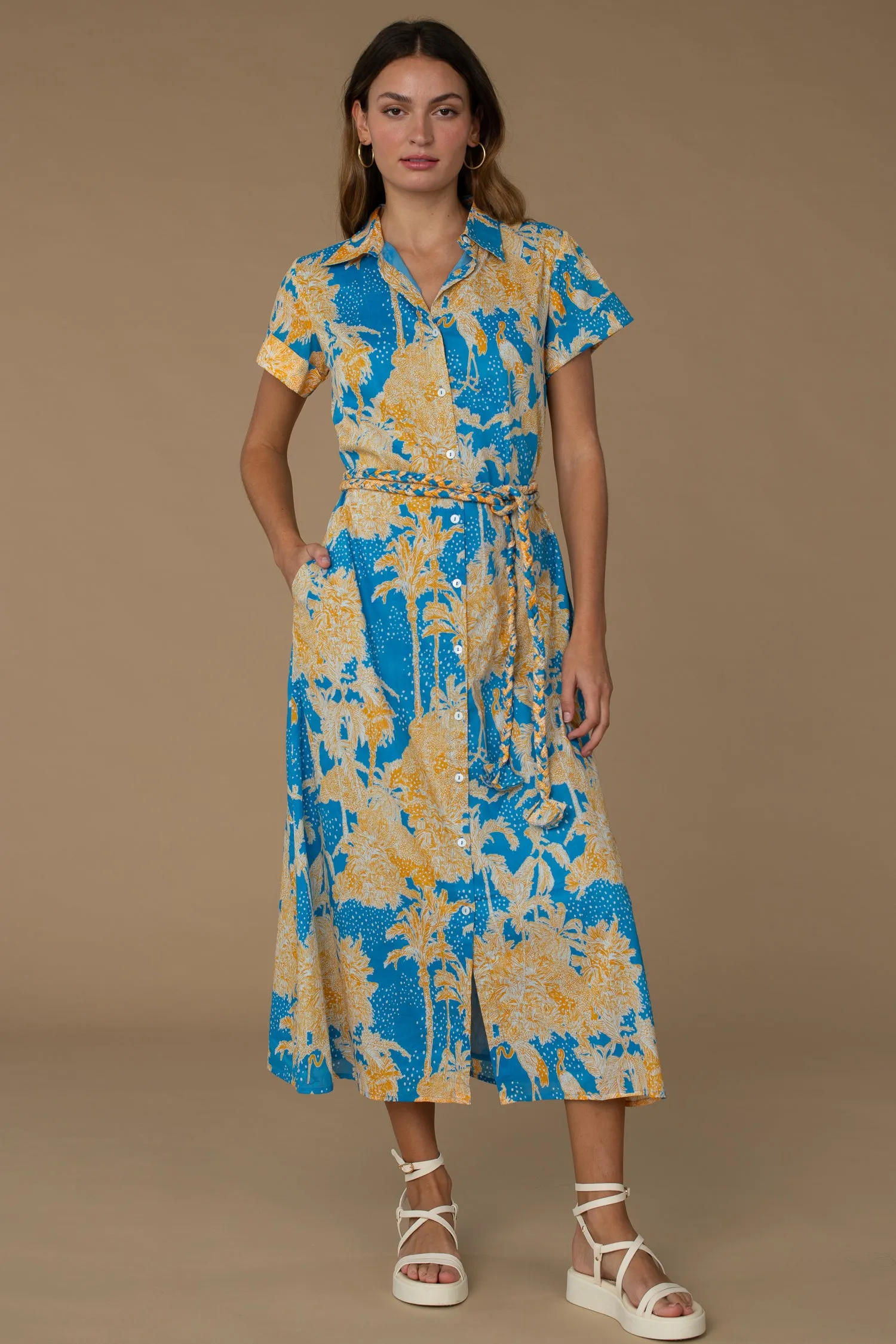 Larkin Dress in tropical toile by Olivia James