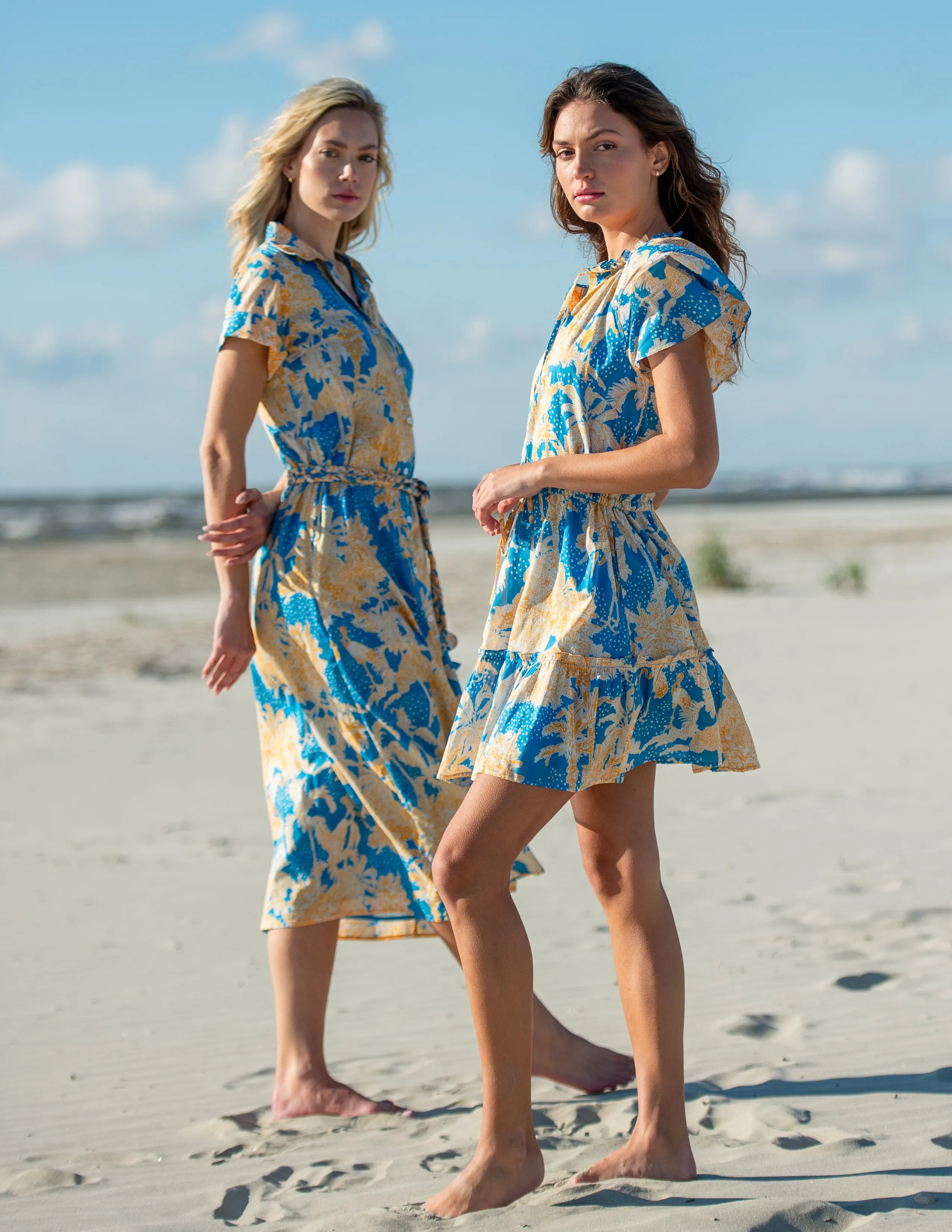 Larkin Dress in tropical toile by Olivia James