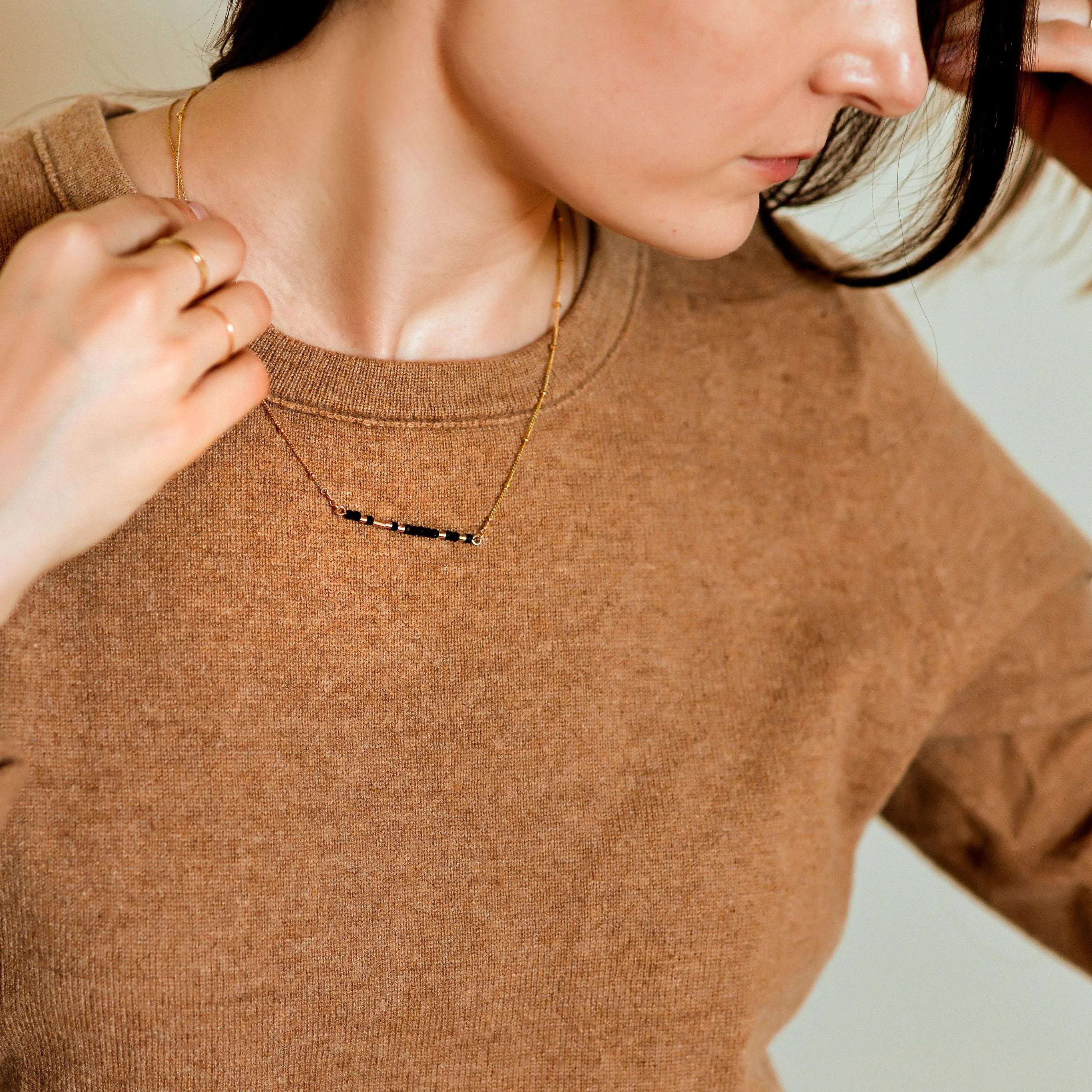 LAURA II - MORSE CODE NECKLACE