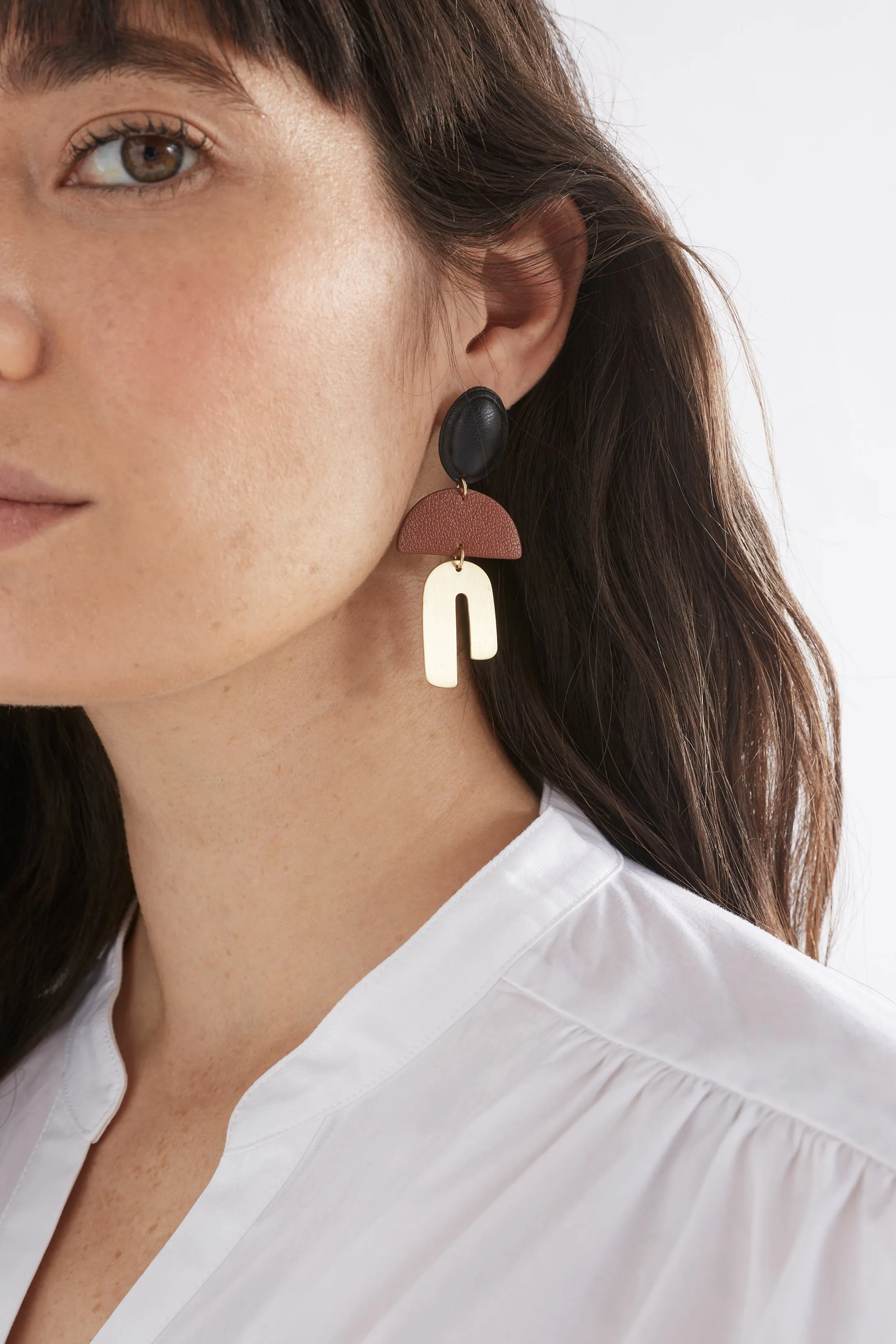 Ledur Drop Earring